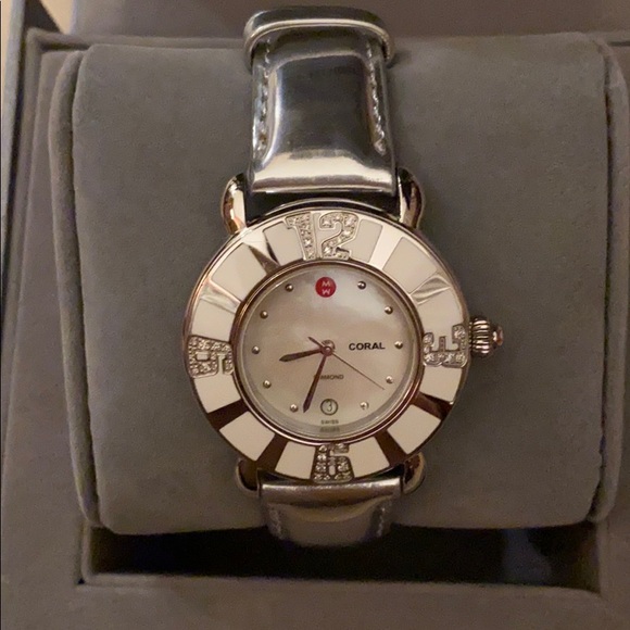 Michele Coral Collection Diamonds Set Bezel Watch - Picture 2 of 3